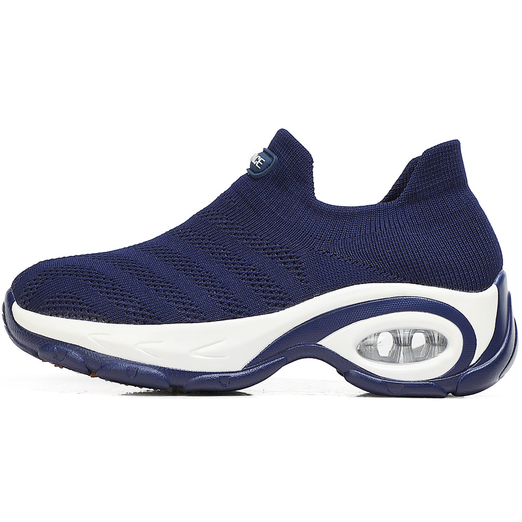 Women's pedal trainers with air-cushioned soles