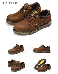 PUレザー レザー ラウンドトゥ ワークブーツ メンズ ブーツ メンズ